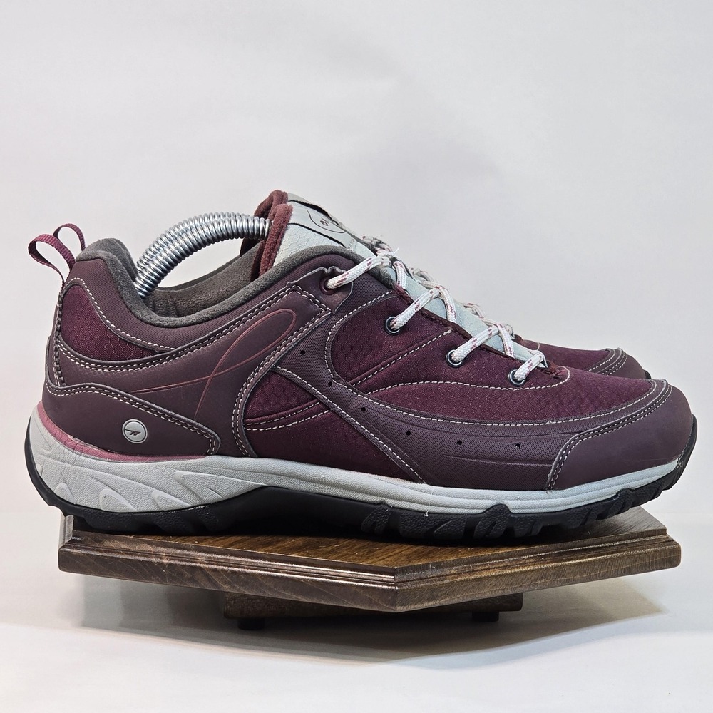 Hi-Tec Shoes Womens Size 11 Burgundy Gray Hiking‎ Trail Walking Sneakers 22101